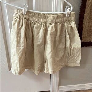 Free People High Waist Shorts in Cream
